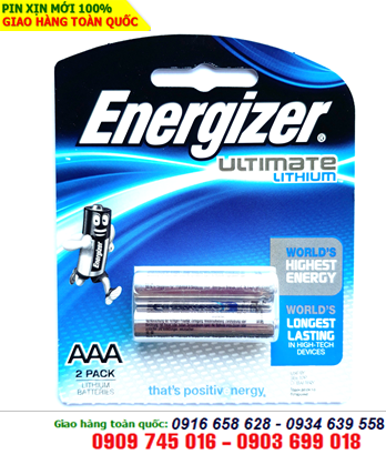 Pin Lithium Ultimate Energizer L92 BP2 size AAA 1,5V chính hãng Energizer USA